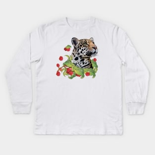 yaguar or yaguareté is a felid carnivore of the Panterinos subfamily and genus Panthera. It is the only one of the five current species of this genus found in America. It is also the largest feline in America and the third in the world. Kids Long Sleeve T-Shirt